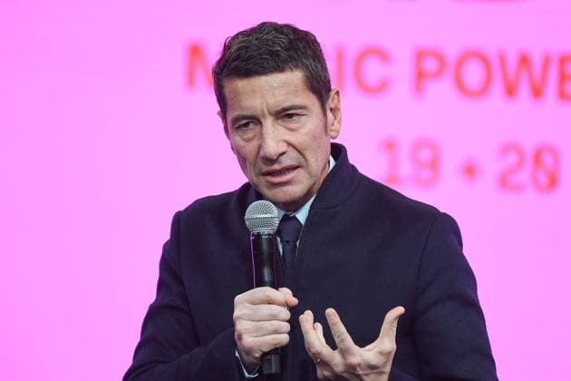 David Lisnard, Maire de Cannes - Le nouveau Midem, le celebre salon professionnel international dedie a la musique revient en 2023. Conference d ouverture Palais des Festivals et des Congres de Cannes, FRANCE. NEWS : Le nouveau Midem - Cannes - 19 01 2023 LionelUrman Panoramic 