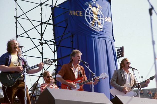 Crosby, Stills And Nash perform at the Peace Sunday: We Have A Dream Concert at the Rose Bowl on June 6, 1982. Copyright: xRalphxDominguez MediaPunchx