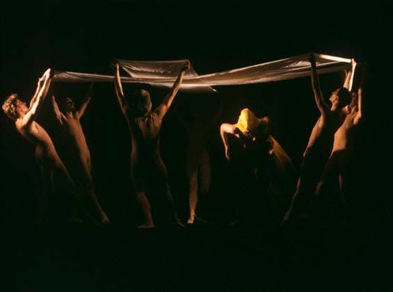 Episode from performance Remembering Krishna 8357073 01.07.1987 The Plastic Drama Theater directed by Gedrius Mackevicius. An episode from the performance Remembering Krishna starring artists of the Plastic Drama Ensemble. Igor Boyko Moscow Russia  Copyright: xIgorxBoykox