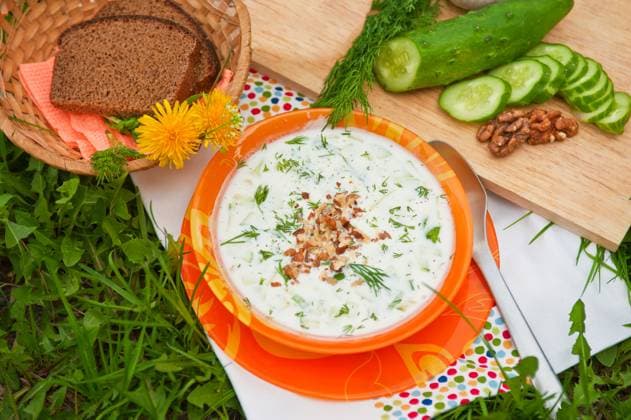 RECORD DATE NOT STATED Tarator, cold sour milk soup in an orange bowl , 13783312.jpg, food, cold, dill, tarator, soup, bowl, cuisine, vegetable, cucumber, yogurt, summer, traditional, freshness, dinner, lunch, appetizer, bulgarian, cream, yoghurt, green, vegetarian, spoon, white, eating, meal, dish, garlic, tzatziki, healthy, leaf, gourmet, herb, spice, refreshment, cup, parsley, dieting, nut, liquid, cooked, fresh, table, organic, plate, hash, cooking, drink, mint, joghurt, photography,