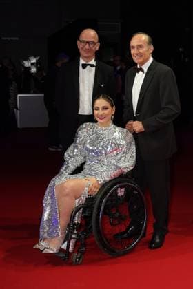 Die Sporthilf hat zum 52. Ball des Sports geladen. Viel Prominens kam ueber den roten Teppich. Christina Vogel, Eberhard Ginger - 52. Ball des Sports Die Sporthilf hat zum 52. Ball des Sports geladen. Viel Prominens kam ueber den roten Teppich. Deutschland, Frankfurt, Festhalle, 21.01.2023