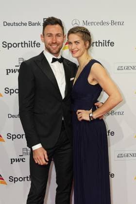 Die Sporthilf hat zum 52. Ball des Sports geladen. Viel Prominens kam ueber den roten Teppich. Niklas Kaul, Mareike Roesing - 52. Ball des Sports Die Sporthilf hat zum 52. Ball des Sports geladen. Viel Prominens kam ueber den roten Teppich. Deutschland, Frankfurt, Festhalle, 21.01.2023