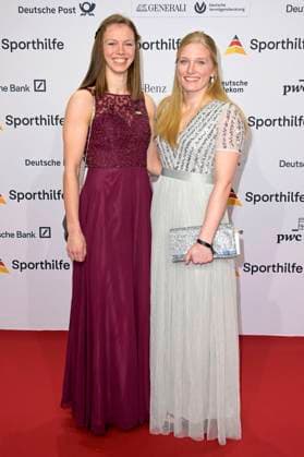 Sarah Mäkelburg und Szaundra Diedrich beim 52. Ball des Sports 2023 in der Festhalle Frankfurt. Frankfurt am Main, 21.01.2023