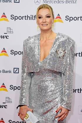 Franziska van Almsick beim 52. Ball des Sports 2023 in der Festhalle Frankfurt. Frankfurt am Main, 21.01.2023