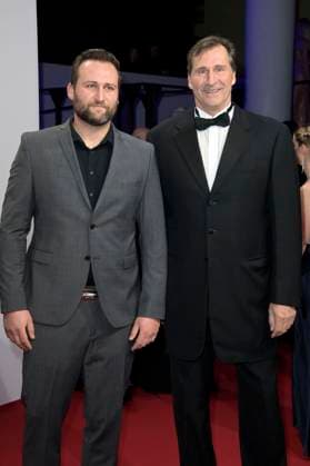 Lars Riedel mit Sohn Robert Riedel beim 52. Ball des Sports 2023 in der Festhalle Frankfurt. Frankfurt am Main, 21.01.2023