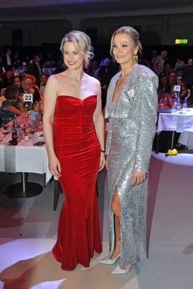 Ball des Sports . Britta Heidemann und Franziska van Almsick anläßlich des Ball des Sports am 21.01.2023 in der Festhalle Frankfurt Main. 20230121MWI56305