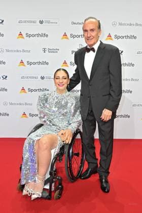 Ball des Sports . Eberhard Gienger und Kristina Vogel anläßlich des Ball des Sports am 21.01.2023 in der Festhalle Frankfurt Main. 20230121MWI55497