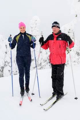 SÄLEN 20230109 Kung Carl XVI Gustaf och kronprinsessan Victoria aker längdskidor under Folk och Försvar i Sälen. SÄLEN SVERIGE x10060x *** SEAL 20230109 King Carl XVI Gustaf and Crown Princess Victoria cross-country skiing during Folk and Defense in Sälen SEAL SWEDEN x10060x,  Copyright: xHenrikxMontgomery TTx FOLK OCH FÖRSVAR TTABB0000000000150369