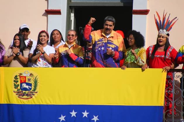 News Themen der Woche KW04 March To Commemorate January 23, 1958 In Caracas, Venezuela Venezuela s President Nicolas Maduro gestures during a march to commemorate January 23, 1958, the date on which the dictatorship installed by Marcos Perez Jimenez came to an end, in Caracas, Venezuela on January 23, 2023. caracas Venezuela  Copyright: xJavierxCamposx originalFilename: campos-notitle230123_npTbs.jpg