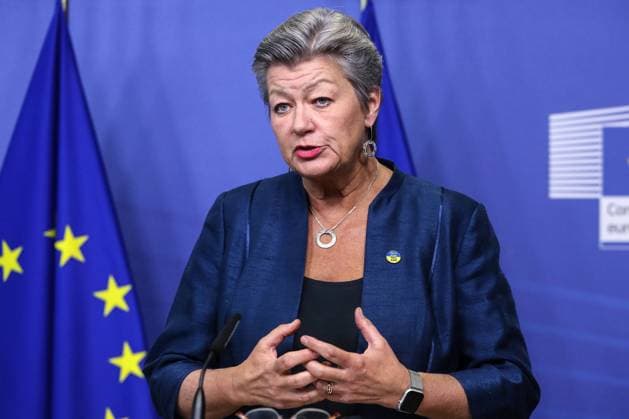 January 24, 2023, Brussels, Brussels Capital Region, Belgium: Ylva Johansson, European Union Commissioner for Home Affairs, during a press declaration on the operational strategy for more effective returns at the EU Commission headquarters in Brussels, Belgium, on January 24, 2023. Brussels Belgium - ZUMAm177 20230124_zip_m177_006 Copyright: xValeriaxMongellix