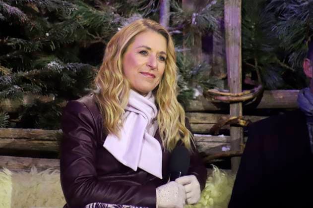 Stefanie Hertel bei der Aufzeichnung der TV-Show Wenn die Musi spielt - Winter Open Air 2023 auf der Bühne bei der Talstation der Kaiserburgbahn. Bad Kleinkirchheim, 21.01.2023