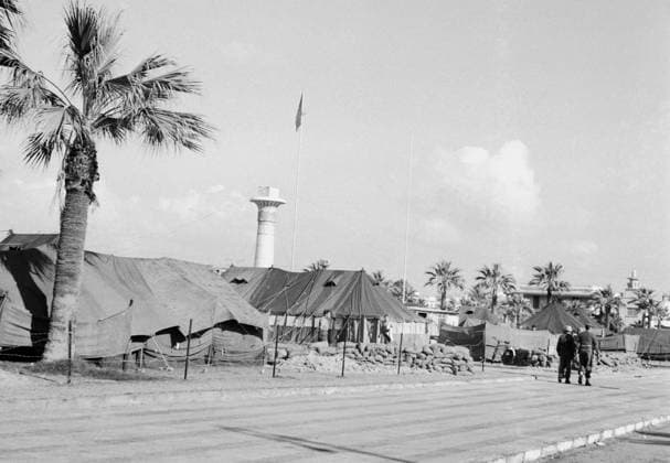 Port Said, Egypt. December 19, 1956. A view of the United Nations camp in the city during the Suez Crisis. Pyotr Yegorov TASS  13774593