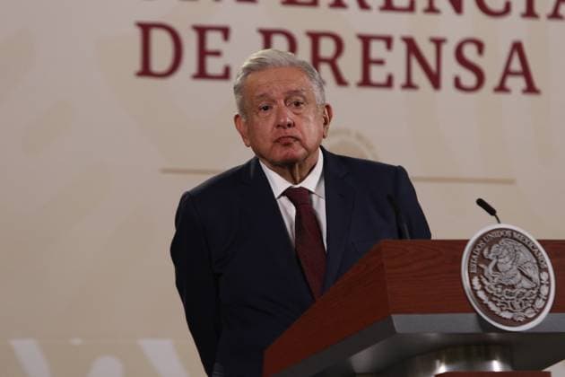 January 25, 2023, Mexico City, Mexico: MexicoÃ¢â‚¬â ¢s President, Andres Manuel Lopez Obrador, speaks during his briefing conference at National Palace. on January 25, 2023 in Mexico City, Mexico. Mexico City Mexico - ZUMAe321 20230126_zia_e321_035 Copyright: xIsmaelxRosasx