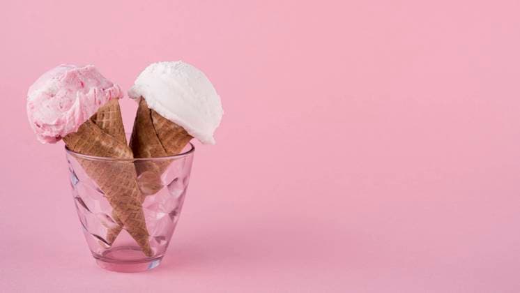 RECORD DATE NOT STATED front view refreshing ice cream cones with copy space. Beautiful photo , 39576432.jpg, cream, cup, closeup, dessert, refreshment, snack, summer, gourmet, cone, fruit, gelato, brown, cacao fruit, candy, chocolate, chocolate chip cookie, chocolate ice cream, chocolate sauce, colors, copy space, cut out, dessert topping, front view, frozen sweet food, glass, ice cream, ice cream sundae, mint leaf - culinary, photography, savory food, waffle, ice, view, yellow, bowl, cold temperature, kitchen, background, dairy, wafer, white color, frozen, isolated, upright, standing, cornet, sugar, vanilla, variation, bucket