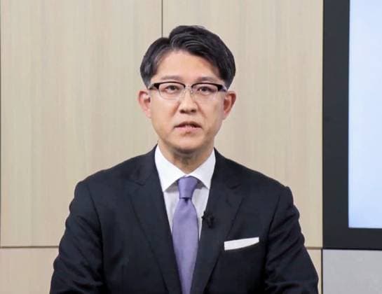 Toyota presidency change Screenshot shows Toyota Motor Corp. Operating Officer Koji Sato holding an online press conference on Jan. 26, 2023. President Akio Toyoda, 66, who also attended the press conference, announced the promotion of Sato, 53, to president on April 1. Toyoda will become chairman of the board of directors after heading the company for about 14 years.  A14AA0001389113P