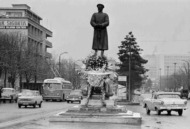 Anakara, Turkey. November 16, 1965. The view shows the monument to the first President of the Turkish Republic Mustafa Kemal Ataturk in the Ataturk Avenue. Valentin Sobolev TASS  18447446