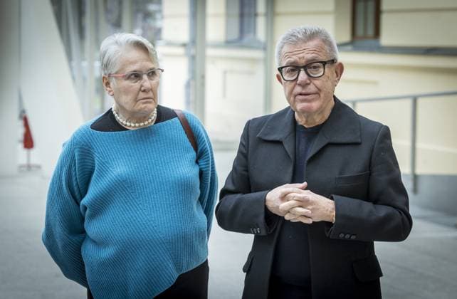 Daniel und Nina Libeskind bei einer Gedenkveranstaltung im Juedischen Museum Berlin mit Daniel und Nina Libeskind Berlin Germany *** Daniel and Nina Libeskind at a memorial event at the Jewish Museum Berlin with Daniel and Nina Libeskind Berlin Germany Copyright: xThomasxKoehlerx