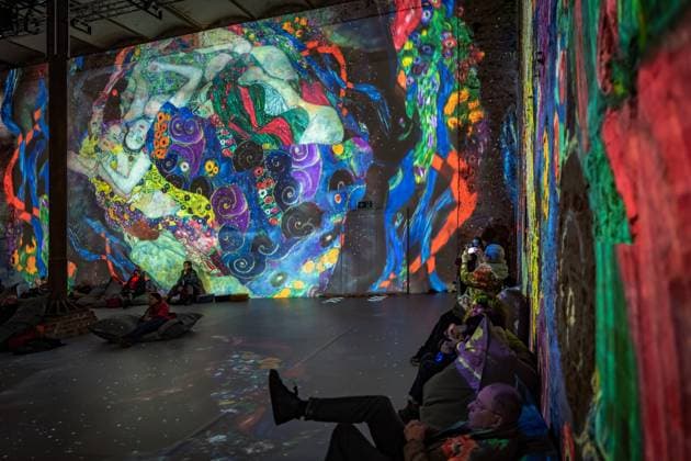 Berlin Prenzlauer Berg; Gustav Klimt: Klimts Kuss - eine immersive Geschichte; Musikbrauerei - 29.01.2023. NUR REDAKTIONELLE NUTZUNG Berlin