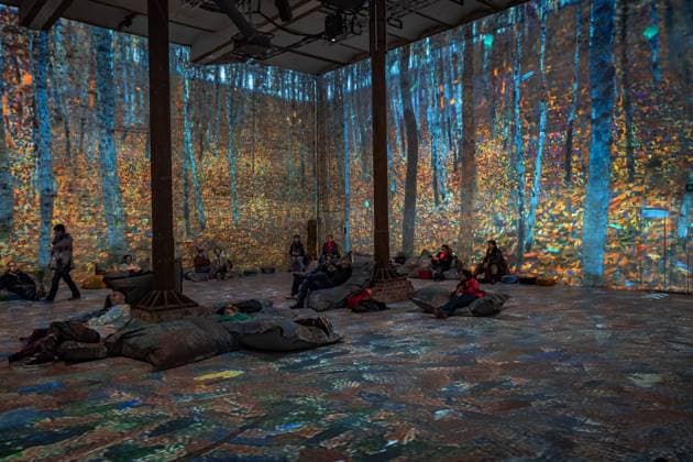 Berlin Prenzlauer Berg; Gustav Klimt: Klimts Kuss - eine immersive Geschichte; Musikbrauerei - 29.01.2023. NUR REDAKTIONELLE NUTZUNG Berlin