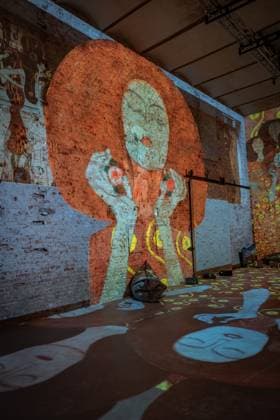 Berlin Prenzlauer Berg; Gustav Klimt: Klimts Kuss - eine immersive Geschichte; Musikbrauerei - 29.01.2023. NUR REDAKTIONELLE NUTZUNG Berlin