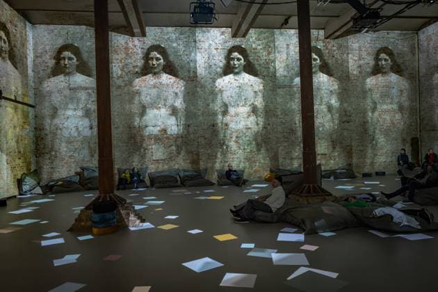 Berlin Prenzlauer Berg; Gustav Klimt: Klimts Kuss - eine immersive Geschichte; Musikbrauerei - 29.01.2023. NUR REDAKTIONELLE NUTZUNG Berlin