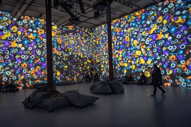 Berlin Prenzlauer Berg; Gustav Klimt: Klimts Kuss - eine immersive Geschichte; Musikbrauerei - 29.01.2023. NUR REDAKTIONELLE NUTZUNG Berlin