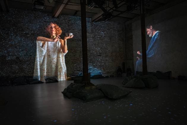 Berlin Prenzlauer Berg; Gustav Klimt: Klimts Kuss - eine immersive Geschichte; Musikbrauerei - 29.01.2023. NUR REDAKTIONELLE NUTZUNG Berlin