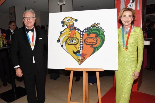 Franz Meiller Unternehmer Susanne Prinz Narrhalla Orden Kuenstlerin Muenchen 28.01.2023 Deutsches Theater Narrhalla Soiree Verleihung des Karl Valentinsorden Muenchen