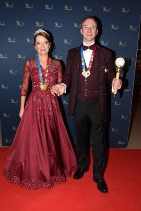 Narrhalla Prinzenpaar Ulrike I. Steve I, Muenchen 28.01.2023 Deutsches Theater Narrhalla Soiree Verleihung des Karl Valentinsorden Muenchen