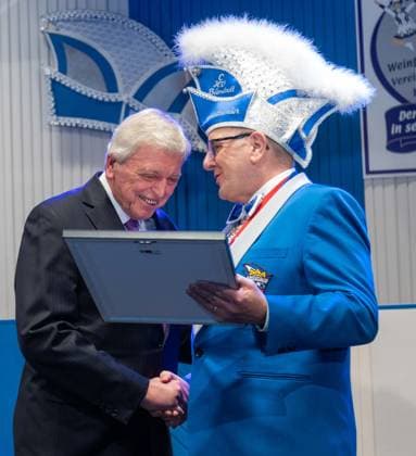 Verleihung des Courageordens an Volker Bouffier 29.01.2023 Bürstadt Verleihung des Courageordens an Volker Bouffier Volker Bouffier, Frank Reichmann