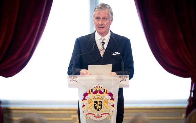 Entertainment Themen der Woche KW05 Entertainment Bilder des Tages King Philippe - Filip of Belgium delivers a speech at a New Year s reception organized by the Royal Family for the Belgian federal and regional authorities, at the Royal Palace in Brussels on Tuesday 31 January 2023.  BENOITxDOPPAGNE 59020890