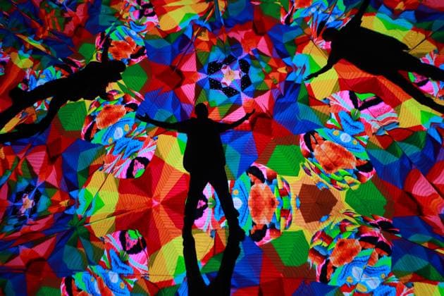 Entertainment Bilder des Tages January 31, 2023, Mexico City, Mexico: General view of the Metamorphosis, an immersive experience exhibition by Spanish artist Okuda San Migue at the Mexico fronton. Mexico City Mexico - ZUMAe321 20230131_zia_e321_021 Copyright: xCarlosxSantiagox