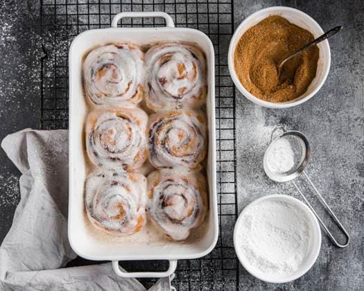 top view delicious cinnamon rolls concept top view delicious cinnamon rolls concept Copyright: xZoonar.com OleksandrxLatkunx 18594843