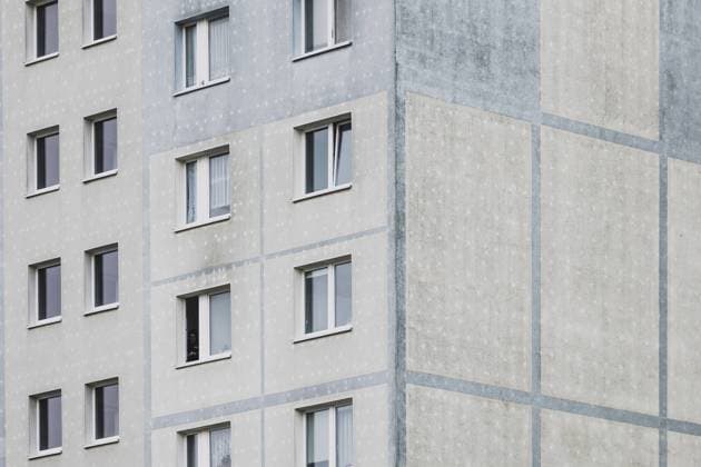 Wohnblock im Bezirk Marzahn, aufgenommen in Berlin, 01.02.2023. Berlin Deutschland *** Apartment block in Marzahn district, photographed in Berlin, 01 02 2023 Berlin Germany Copyright: xFlorianxGaertner photothek.dex