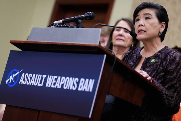 Congressman Cicilline Introduces Assault Weapons Ban With Survivors Congresswoman Judy Chu (D-CA) speaks during a press conference announcing the introduction of the Assault Weapons Ban Act into the House of Representatives alongside other members of Congress and gun violence survivors at the U.S. Capitol on February 1, 2023. Washington, D.C. United States  Copyright: xBryanxOlinxDozierx originalFilename: dozier-congress230201_npAaQ.jpg