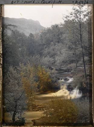 RECORD DATE NOT STATED Jajce, Bosnia and Herzegovina La Pliva , 1912 - Balkans, Italy - Jean Brunhes and Auguste LÃ on - (October 13 - 27) (French - ï»¿Jajce , Bosnie-HerzÃ govine La Pliva). Waterfall, forest , wood, river, hydrography, Nature , Environment, Bosnia, Jajce, La Pliva Copyright: xpiemagsx AKahnlpie020223-6285 !ACHTUNG AUFNAHMEDATUM GESCHÄTZT!