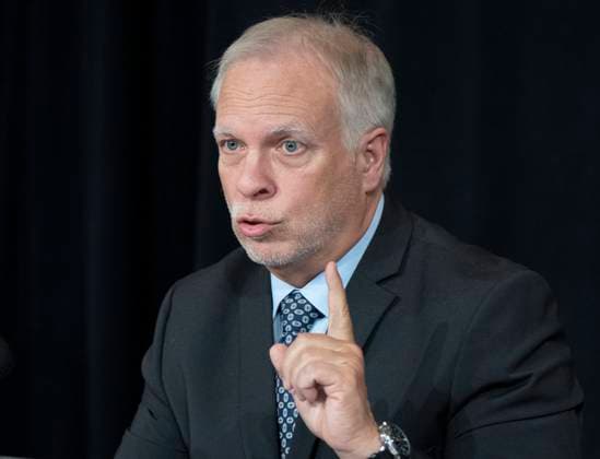 February 2, 2023, Montreal, PQ, Canada: Quebec Public Health Director Dr. Luc Boileau gives an update on respiratory viruses at a news conference Thursday, February 2, 2023 in Montreal. Montreal Canada  - ZUMAc35_ 20230202_zaf_c35_040 Copyright: xRyanxRemiorzx