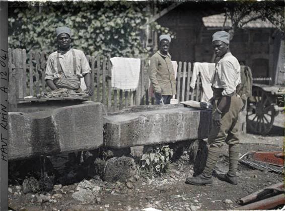 RECORD DATE NOT STATED Saint-Ulrich, Haut-Rhin, Alsace, Senegalese France , 1917 - Alsace - Paul Castelnau (photographic section of the armies) - (June) (French - ï»¿Saint-Ulrich , Haut-Rhin , Alsace , France SÃ nÃ galais). Work scene, laundry, domestic life, front, colonial army, Daily life, First World War, colonial history, France, St Ulrich, Senegalese Copyright: xpiemagsx AKahnlpie020223-87 !ACHTUNG AUFNAHMEDATUM GESCHÄTZT!