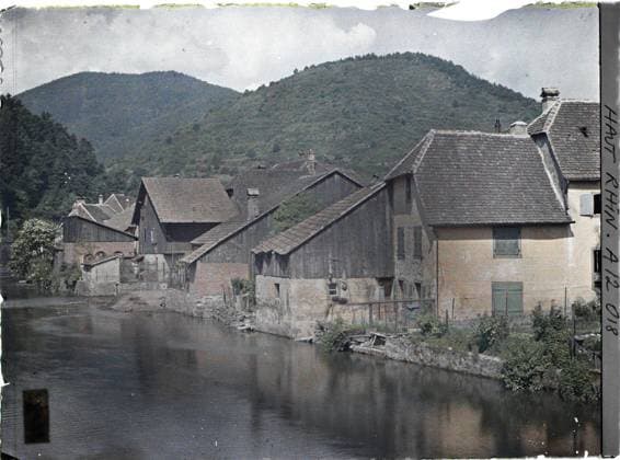 RECORD DATE NOT STATED Willer-sur-Thur, Haut-Rhin, Alsace, France La Thur , 1917 - Alsace - Paul Castelnau (photographic section of the armies) - (June) (French - ï»¿Willer-sur-Thur , Haut-Rhin , Alsace , France La Thur). River, home, front, street , neighborhood, Habitat , Architecture, First World War, France, Willer, La Thur Copyright: xpiemagsx AKahnlpie020223-13554 !ACHTUNG AUFNAHMEDATUM GESCHÄTZT!