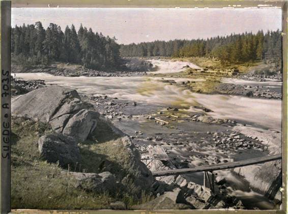 RECORD DATE NOT STATED Alvkarleby, Suede Cascade Sur Le Dalälven , 1910 - Voyage of Albert Kahn and Auguste LÃ on in Scandinavia - (August 9 - September 14) (French - ï»¿Alvkarleby , Suede Cascade sur le Dalälven). Landscape, river, fishing , sea trades, hydrography, Nature , environment, economic activity, Elfkarleo Copyright: xpiemagsx AKahnlpie020223-5260 !ACHTUNG AUFNAHMEDATUM GESCHÄTZT!