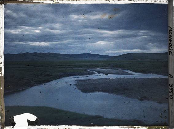 RECORD DATE NOT STATED Around Ourga, Mongolia a watercourse in the steppe , 1913 - Mongolia - StÃ phane Passet - (July 6-25) (French - ï»¿Aux environs d Ourga , Mongolie Un cours d eau dans la steppe). Landscape, sunsets, watercourses, hydrography, Nature , Environment, Mongolia, after sunset Copyright: xpiemagsx AKahnlpie020223-1560 !ACHTUNG AUFNAHMEDATUM GESCHÄTZT!