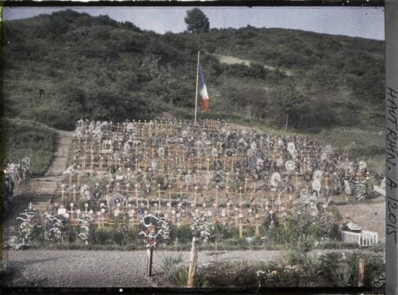 RECORD DATE NOT STATED Moosch, Haut-Rhin, Alsace, France Military cemetery of Moosch, Thur valley , 1917 - Alsace - Paul Castelnau (photographic section of the armies) - (June) (French - ï»¿Moosch , Haut-Rhin , Alsace , France Cimetiere militaire de Moosch , vallÃ e de la Thur). Front, military cemetery, First World War, France, Moosch, military cemetery of Moosch, Thur valley Copyright: xpiemagsx AKahnlpie020223-13551 !ACHTUNG AUFNAHMEDATUM GESCHÄTZT!