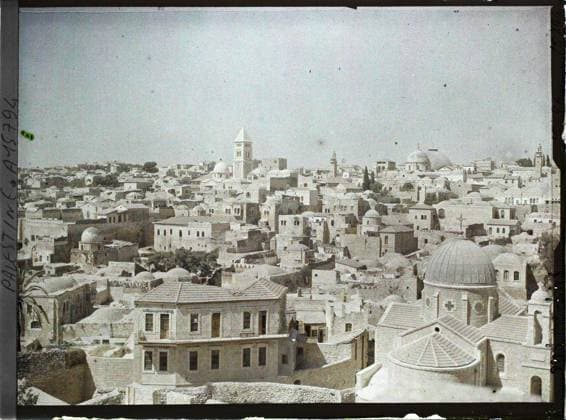 RECORD DATE NOT STATED Jerusalem, Palestine seen from Jerusalem taken from the sion s ladies convent , 1918 - Near East, Egypt, Palestine, Cyprus - Paul Castelnau (photographic section of the armies) - (January 9 -October 6) (French - ï»¿JÃ rusalem , Palestine Vue de JÃ rusalem prise du couvent des Dames de Sion). Church, Christianity, Islam, minaret, mosque, agglomeration panorama, religious architecture, Religion , Habitat , Architecture, Palestine, Jerusalem, seen from Jerusalem (taken from the Ladies of Sion) Copyright: xpiemagsx AKahnlpie020223-336 !ACHTUNG AUFNAHMEDATUM GESCHÄTZT!