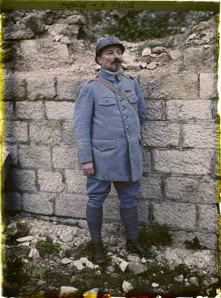 RECORD DATE NOT STATED Verdun , France , 1917 - North of France, Belgium - Paul Castelnau (photographic section of the armies) - (September 1-5) (French - ï»¿Verdun , France). Military personality, military uniform, portrait, front, rubble, man, Personality, clothing, human beings, First World War, France, Verdun, Commt Brocard, major of the garrison Copyright: xpiemagsx AKahnlpie020223-21188 !ACHTUNG AUFNAHMEDATUM GESCHÄTZT!