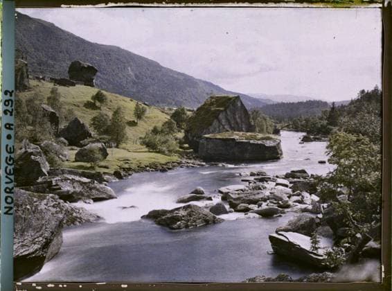 RECORD DATE NOT STATED On the road to Jotunheim, Norway a torrent , 1910 - Voyage of Albert Kahn and Auguste LÃ on in Scandinavia - (August 9 - September 14) (French - ï»¿Sur la route de Jotunheim , Norvege Un torrent). Landscape, valley, exists in high definition, watercourse, hydrography, Nature , Environment, HD, Sweden, Route de Jontunheim, torrent Copyright: xpiemagsx AKahnlpie020223-15837 !ACHTUNG AUFNAHMEDATUM GESCHÄTZT!