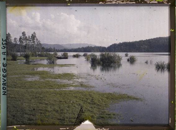 RECORD DATE NOT STATED Elgsjo, Norway the edges of the lake , 1910 - Voyage of Albert Kahn and Auguste LÃ on in Scandinavia - (August 9 - September 14) (French - ï»¿Elgsjo , Norvege Les bords du lac). Landscape, forest , wood, lake , pond, hydrography, Nature , Environment, De Kongsberg Ã Notodden Copyright: xpiemagsx AKahnlpie020223-15962 !ACHTUNG AUFNAHMEDATUM GESCHÄTZT!