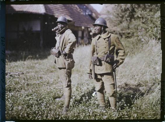 RECORD DATE NOT STATED Balschwiller, Alsace, Senegalese France (Bambaras) , 1917 - Alsace - Paul Castelnau (photographic section of the armies) - (June) (French - ï»¿Balschwiller , Alsace , France SÃ nÃ galais ( Bambaras )). Military uniform, front, colonial army, weapon, Clothing, First World War, colonial history, Senegalese (Bombars Race) in Balschwiller Balschwiller, Senegalese (Bombars Race) in Balschwiller Copyright: xpiemagsx AKahnlpie020223-7321 !ACHTUNG AUFNAHMEDATUM GESCHÄTZT!