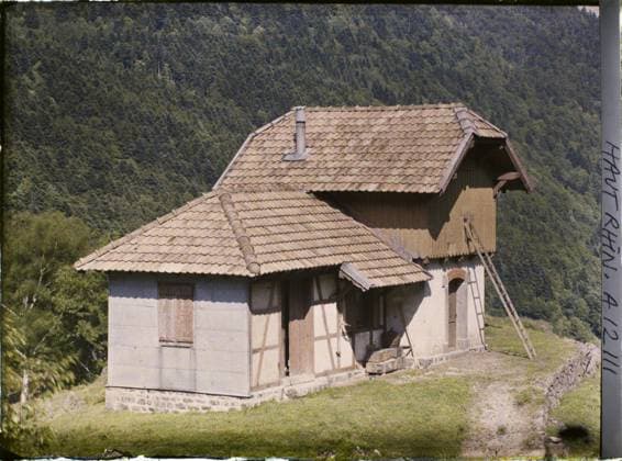 RECORD DATE NOT STATED Lac the alfeffield, skin-rhin, asselat, Fravention Challats Ã¢t alfefs , 1917 - Alsace - Paul Castelnau (photographic section of the armies) - (June) (French - ï»¿Lac d Alfeld , Haut-Rhin , Alsace , France Chalet Ã l Alfeld). Landscape, home, front, Nature , Environment, Habitat , Architecture, First World War, Chalet at the alfeld Copyright: xpiemagsx AKahnlpie020223-7336 !ACHTUNG AUFNAHMEDATUM GESCHÄTZT!