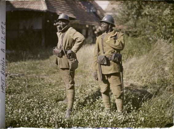 RECORD DATE NOT STATED Balschwiller, Alsace, Senegalese France (Bambaras) , 1917 - Alsace - Paul Castelnau (photographic section of the armies) - (June) (French - ï»¿Balschwiller , Alsace , France SÃ nÃ galais ( Bambaras )). Military uniform, front, colonial army, weapon, Clothing, First World War, colonial history, Senegalese (Bombars Race) in Balschwiller Balschwiller, Senegalese (Bombars Race) in Balschwiller Copyright: xpiemagsx AKahnlpie020223-7317 !ACHTUNG AUFNAHMEDATUM GESCHÄTZT!