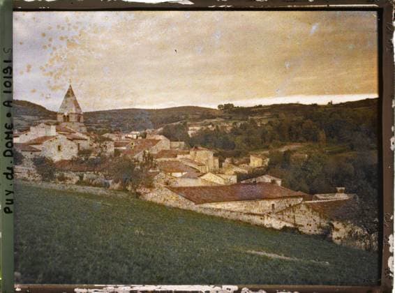 RECORD DATE NOT STATED Buron, France , 1916-1917 - Auvergne - StÃ phane Passet - (September 1916 - February 1917) (French - ï»¿Buron , France). Landscape, mont , mountain, bell tower, rural architecture, agglomeration panorama, religious architecture, Nature , Environment, Habitat , Architecture, France, Buron, view of Yroude Copyright: xpiemagsx AKahnlpie020223-9442 !ACHTUNG AUFNAHMEDATUM GESCHÄTZT!